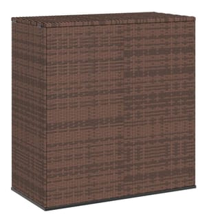 Garten-Kissenbox PE Rattan 100x49x103,5 cm Braun