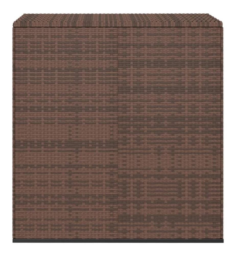 Garten-Kissenbox PE Rattan 100x49x103,5 cm Braun
