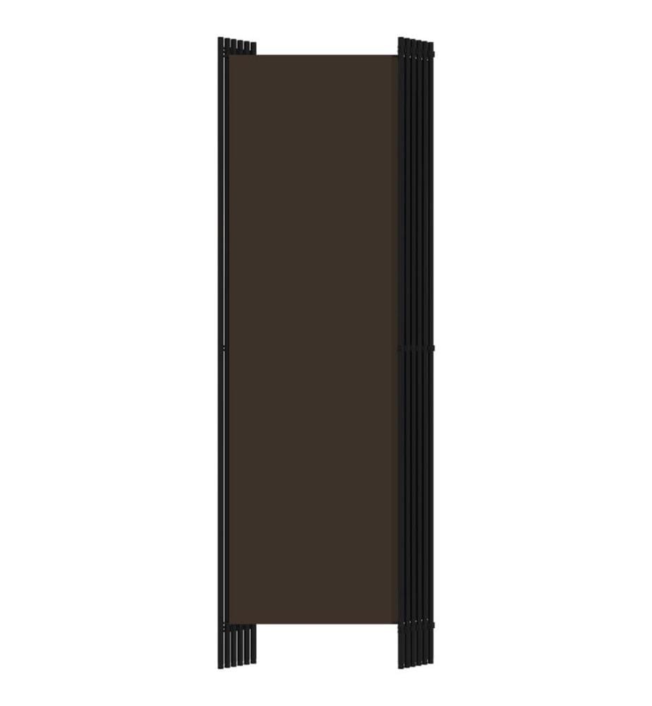 6-tlg. Raumteiler Braun 300x180 cm