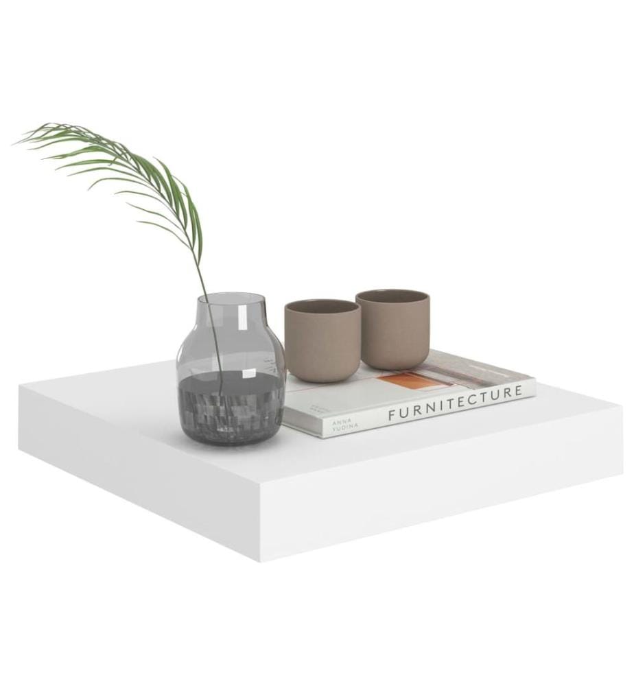 Schweberegale 4 Stk. Weiss 23x23,5x3,8 cm MDF