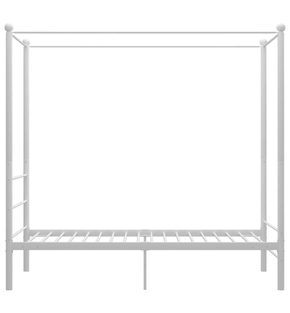 Himmelbett Weiss Metall 90x200 cm