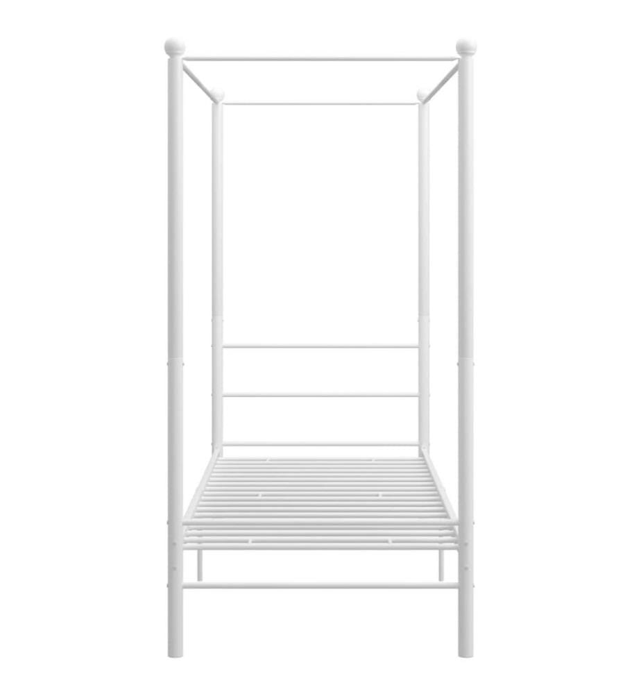 Himmelbett Weiss Metall 90x200 cm