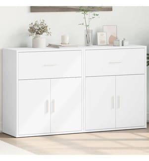 Sideboards 2 Stk. Weiss 60x31x70 cm Holzwerkstoff