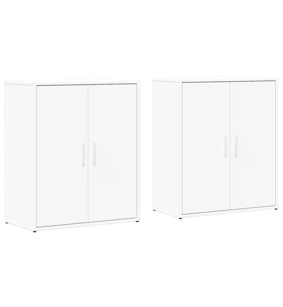 Sideboards 2 Stk. Weiss 60x31x70 cm Holzwerkstoff