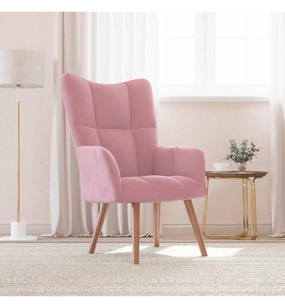 Relaxsessel Rosa Samt