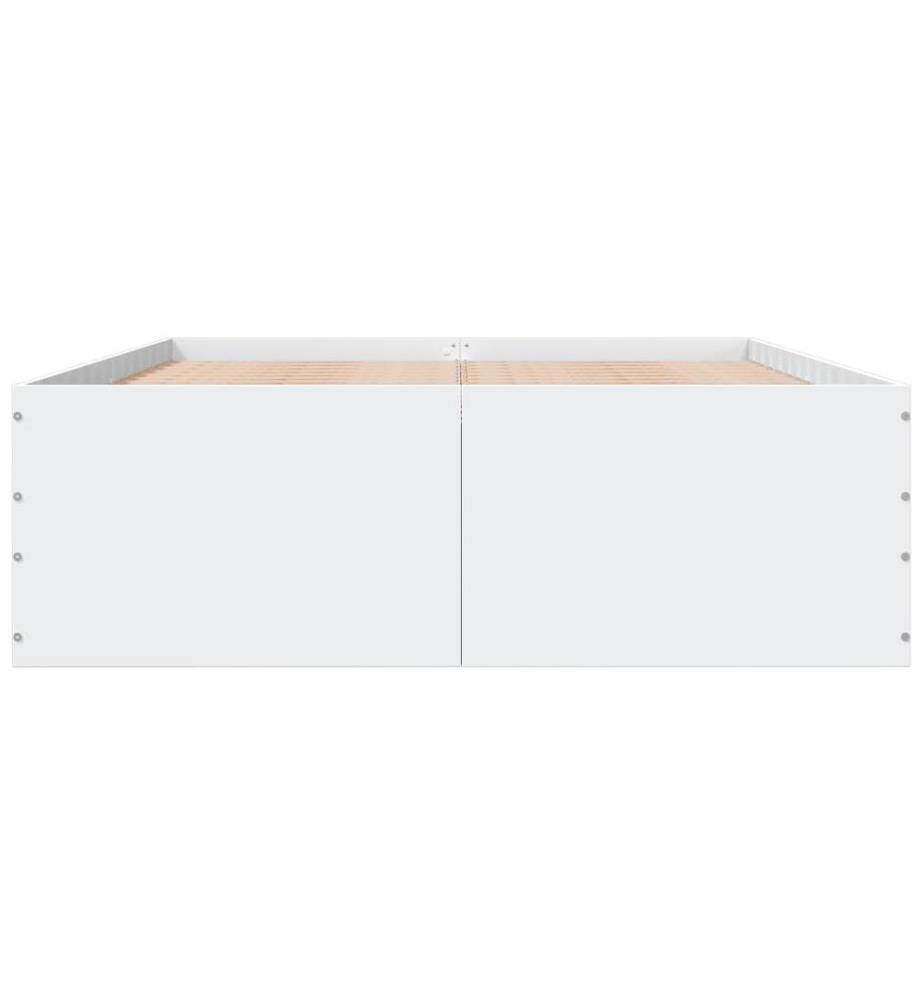 Bettgestell Weiss 140x200 cm Holzwerkstoff