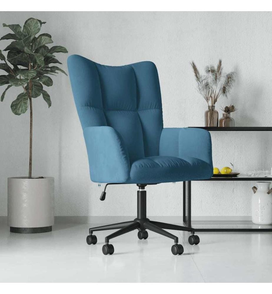 Relaxsessel Blau Samt