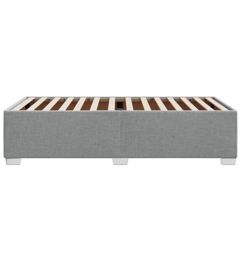 Cadre de lit sans matelas gris clair 90x200 cm tissu