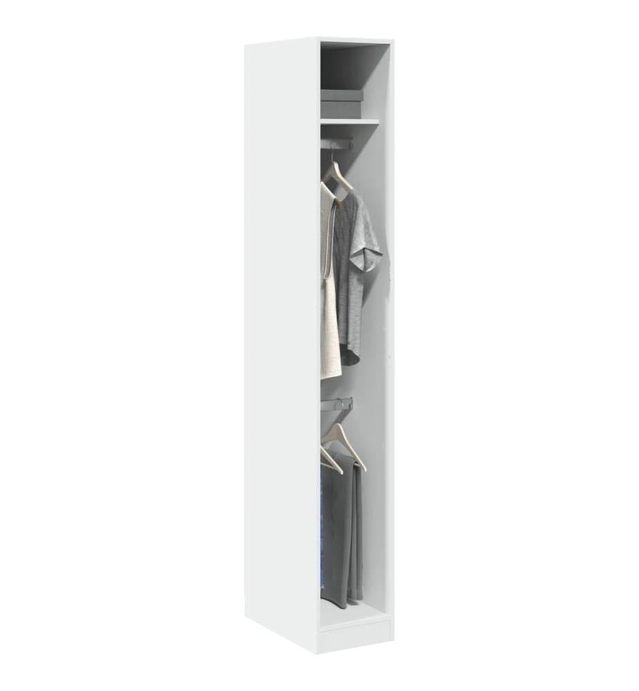Kleiderschrank Weiss 30x50x200 cm Holzwerkstoff