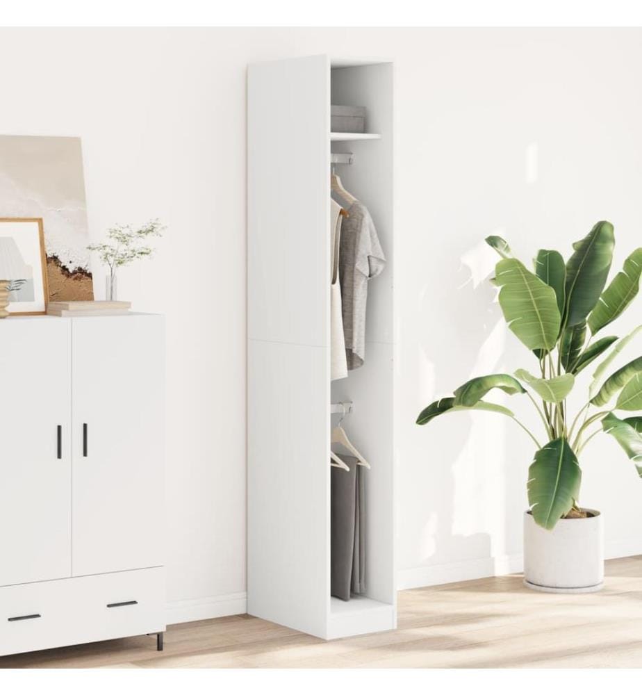 Kleiderschrank Weiss 30x50x200 cm Holzwerkstoff