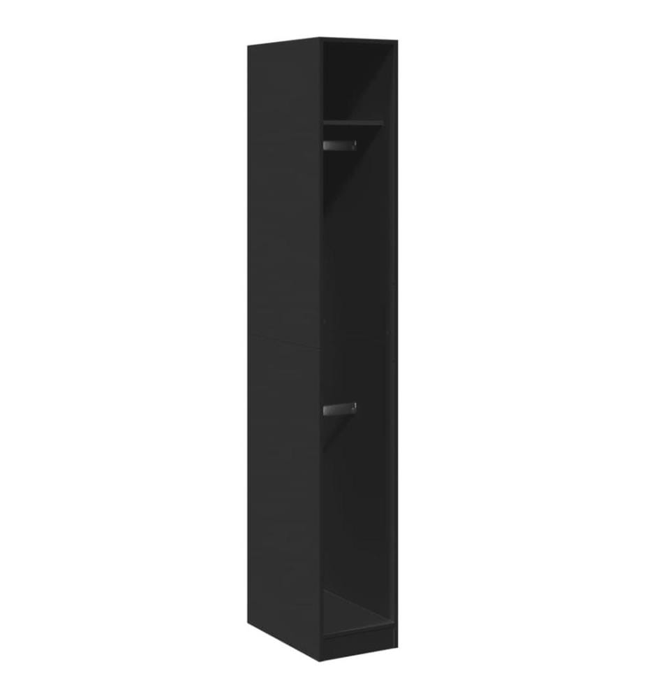 Kleiderschrank Schwarz 30x50x200 cm Holzwerkstoff