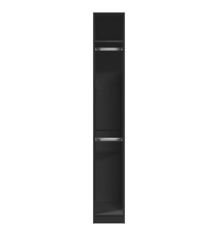 Kleiderschrank Schwarz 30x50x200 cm Holzwerkstoff
