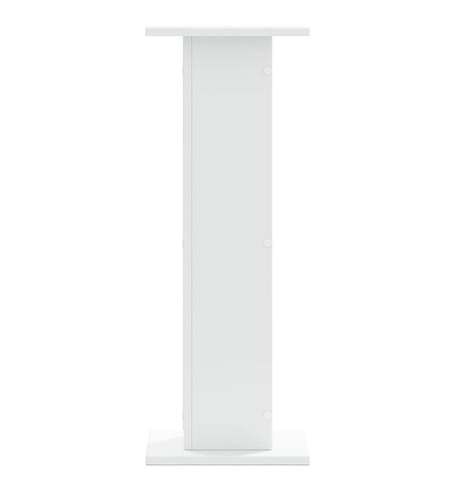 Supports pour plantes 2 pcs blanc 30x30x80 cm bois d'ingénierie