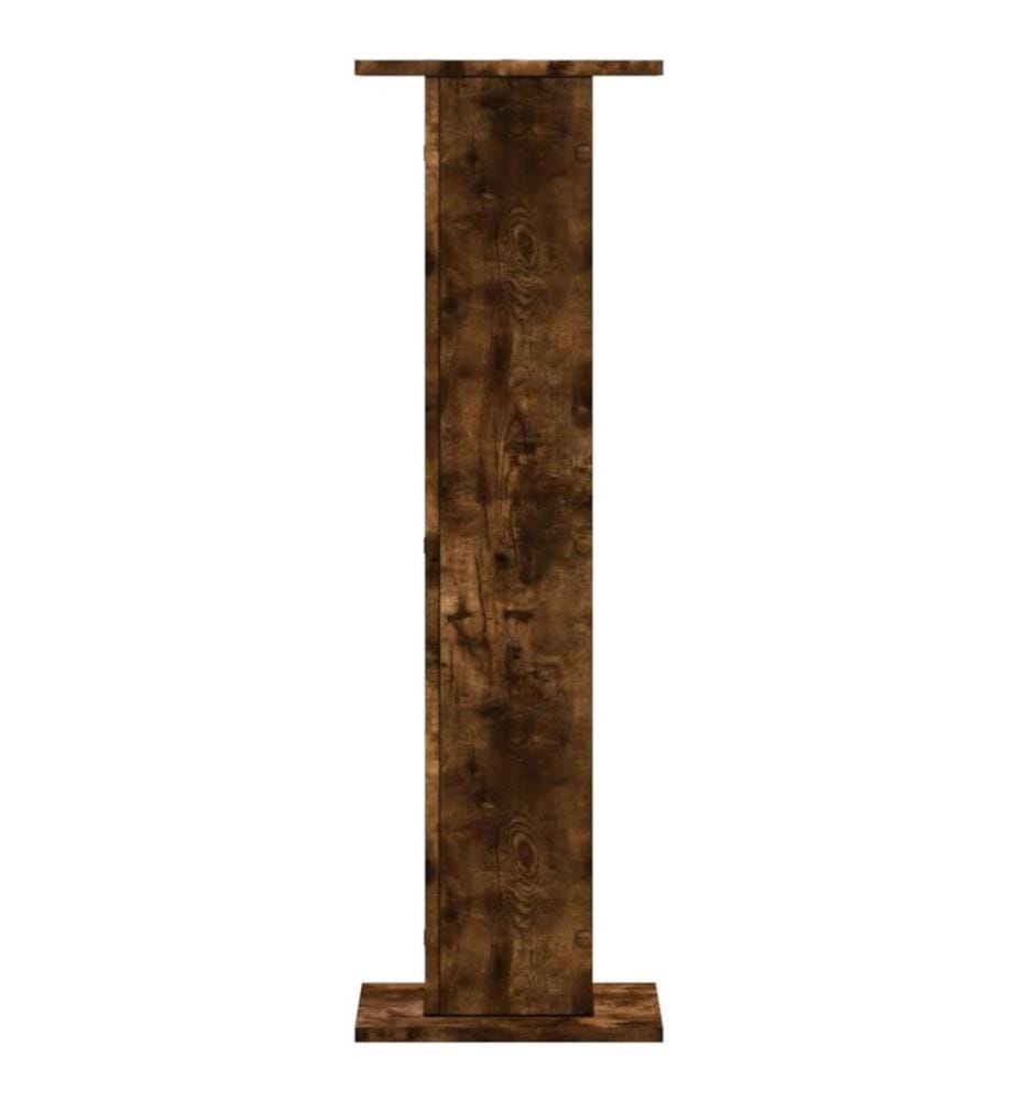 Supports pour plantes 2 pcs chêne fumé bois d'ingénierie