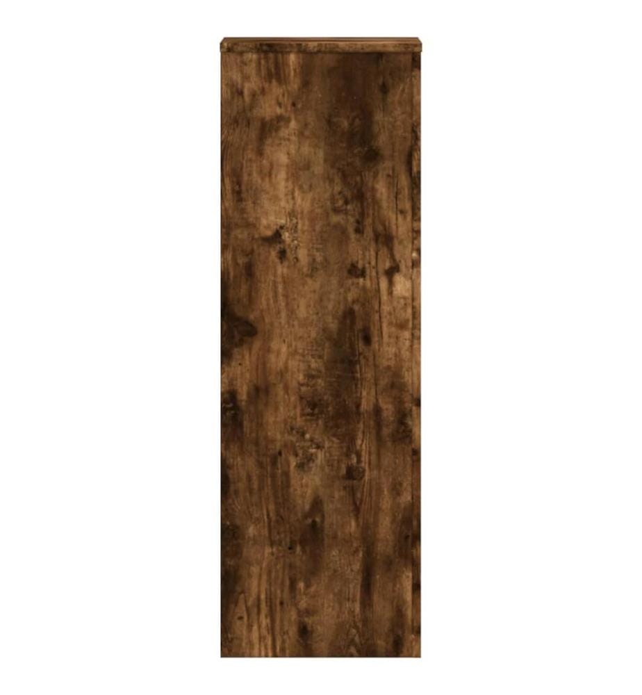 Pflanzenständer 2 Stk. Räuchereiche 33x33x100 cm Holzwerkstoff