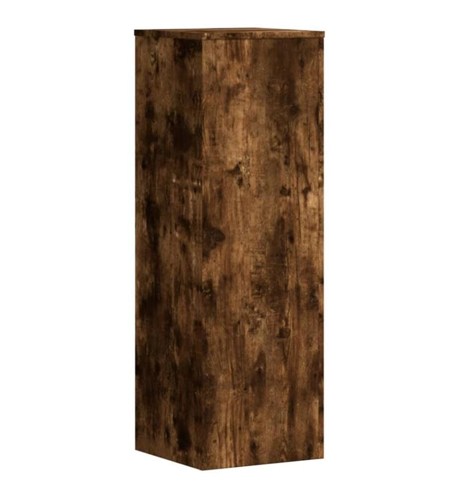 Pflanzenständer 2 Stk. Räuchereiche 33x33x100 cm Holzwerkstoff