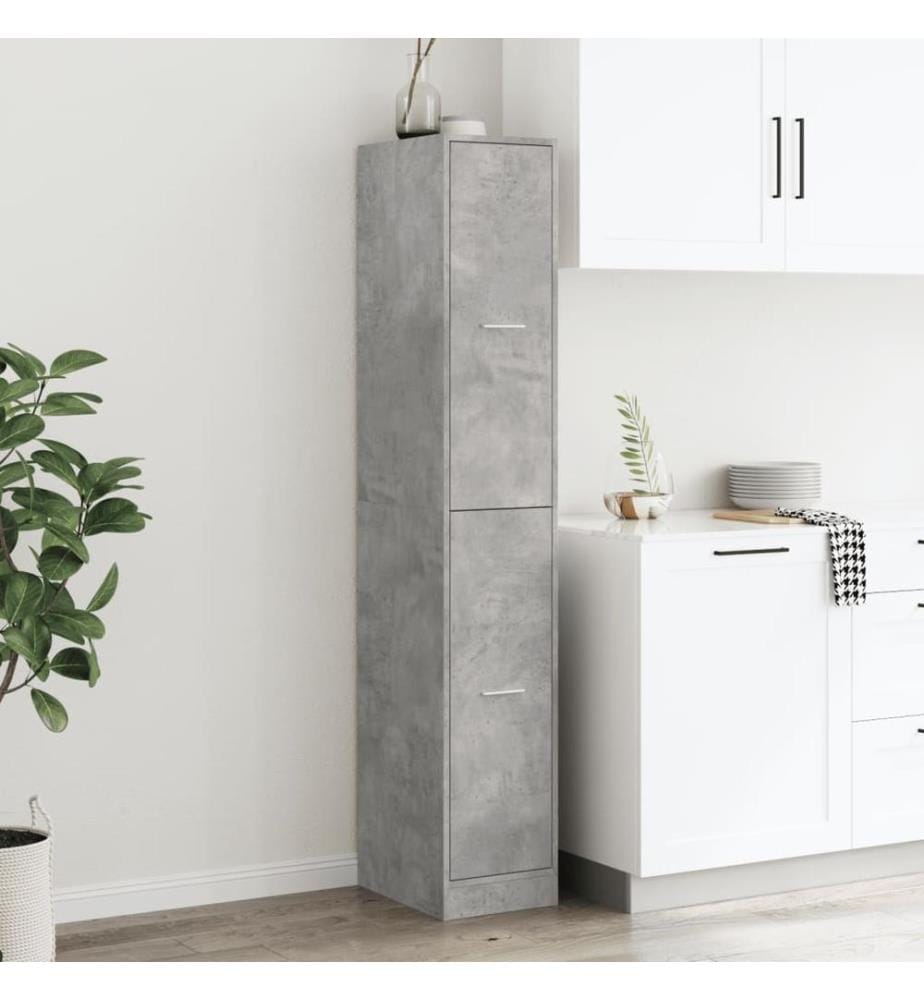 Apothekerschrank Betongrau 30x41x174,5 cm Holzwerkstoff
