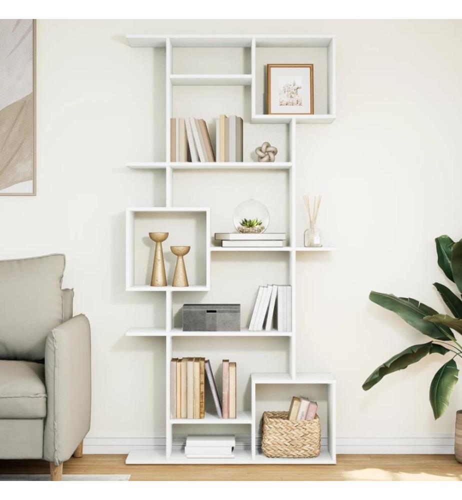 Bücherregal Weiss 92x29x188 cm Holzwerkstoff