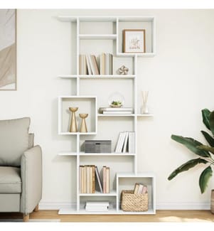 Bücherregal Weiss 92x29x188 cm Holzwerkstoff