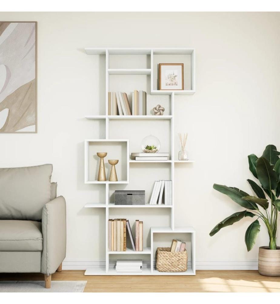 Bücherregal Weiss 92x29x188 cm Holzwerkstoff