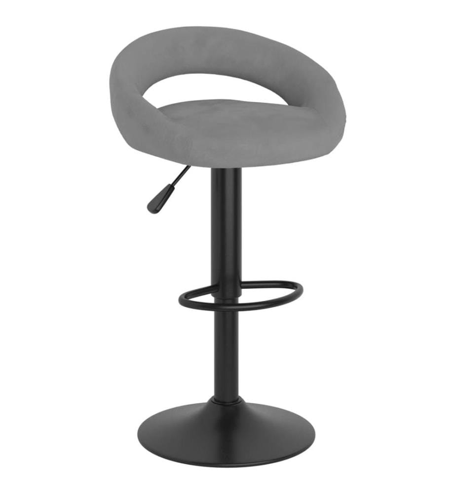 Barhocker 2 Stk. Hellgrau Samt