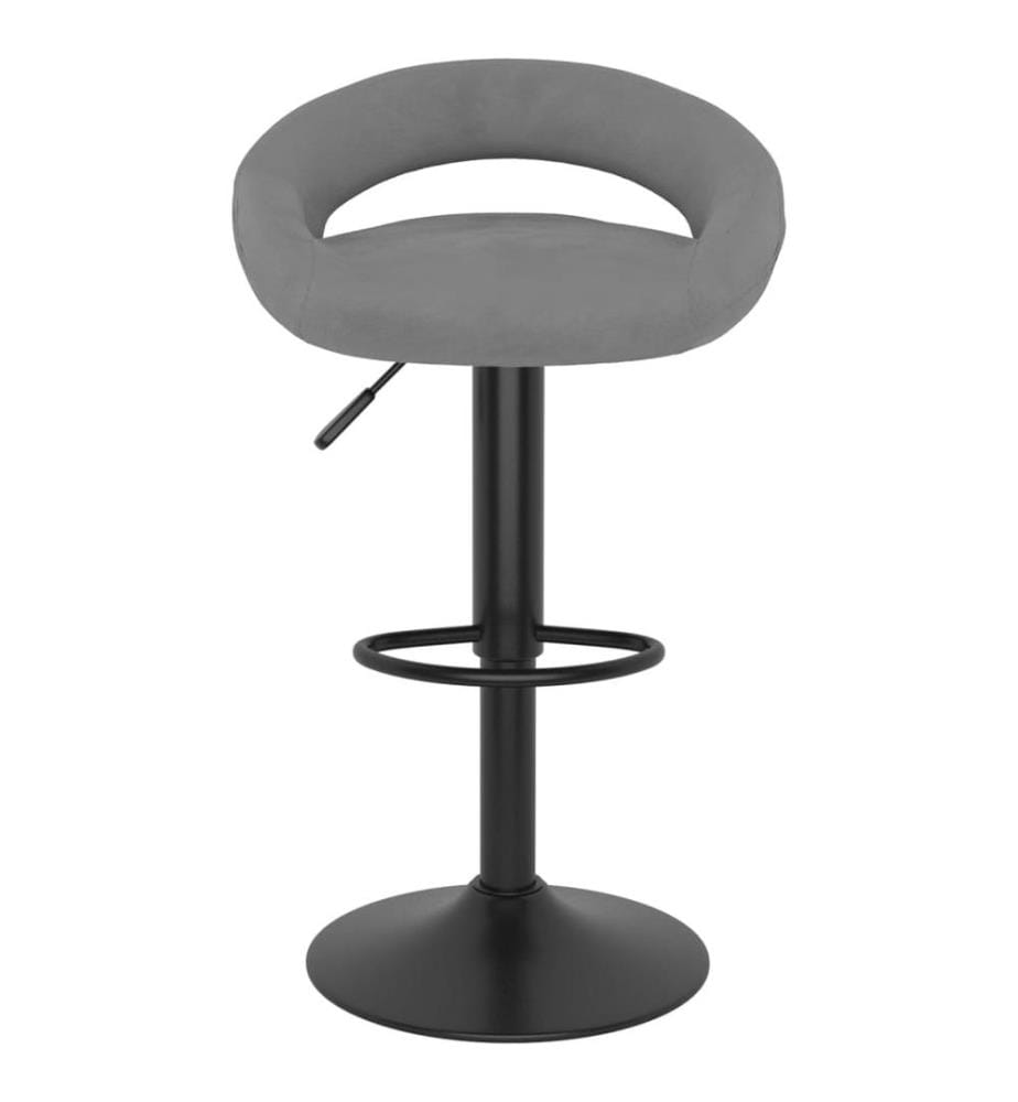 Barhocker 2 Stk. Hellgrau Samt