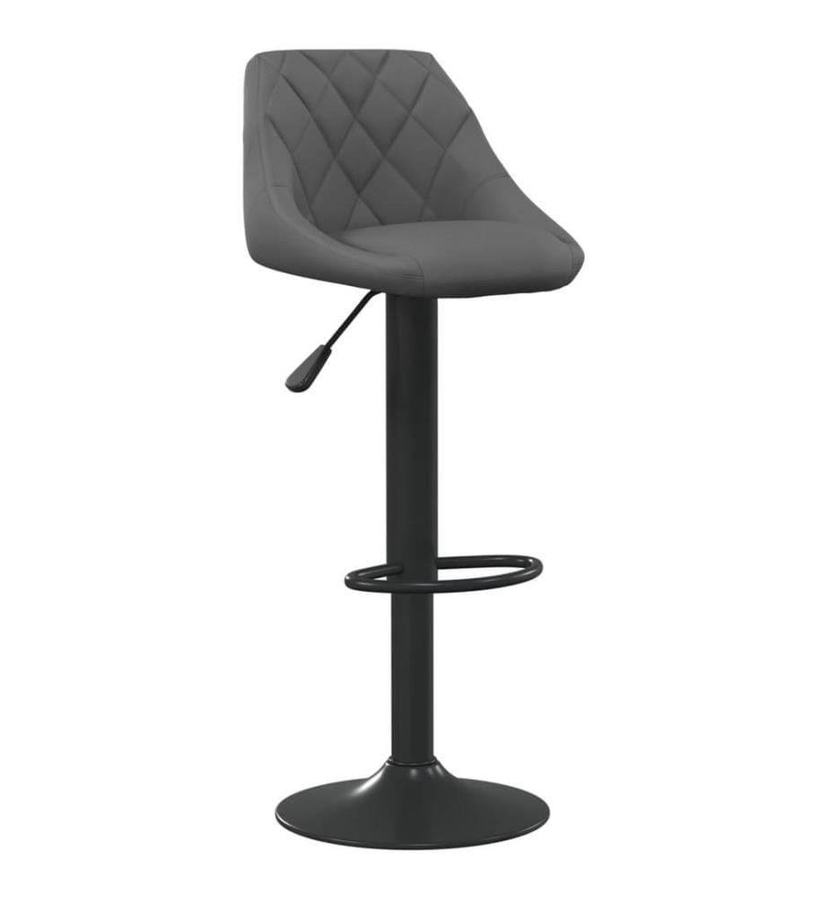 Barhocker 2 Stk. Dunkelgrau Samt