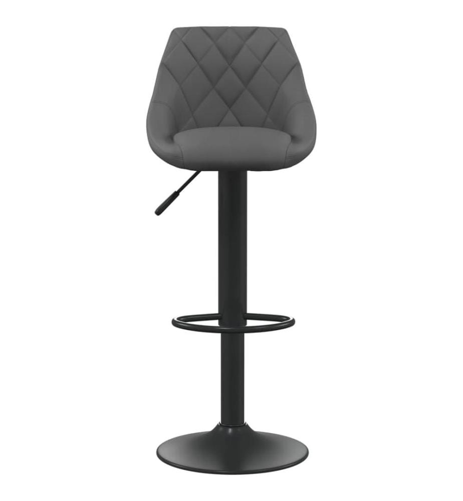 Barhocker 2 Stk. Dunkelgrau Samt
