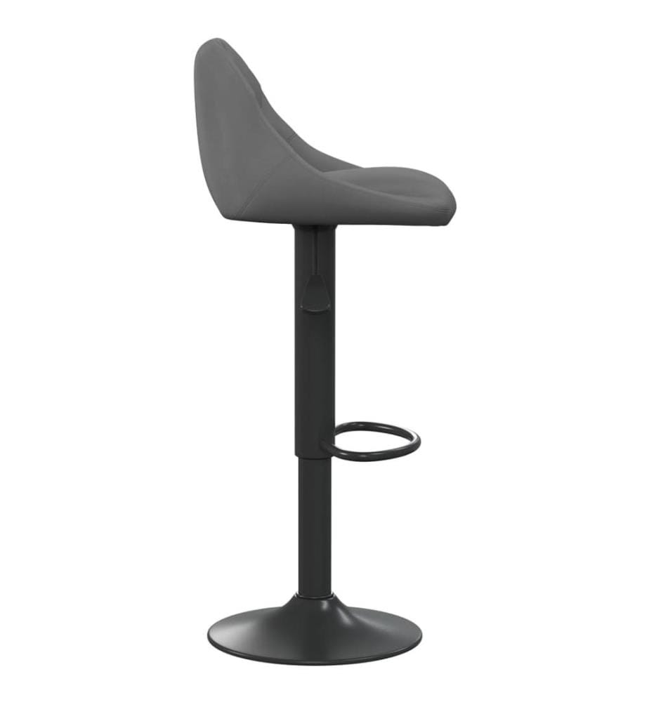 Barhocker 2 Stk. Dunkelgrau Samt