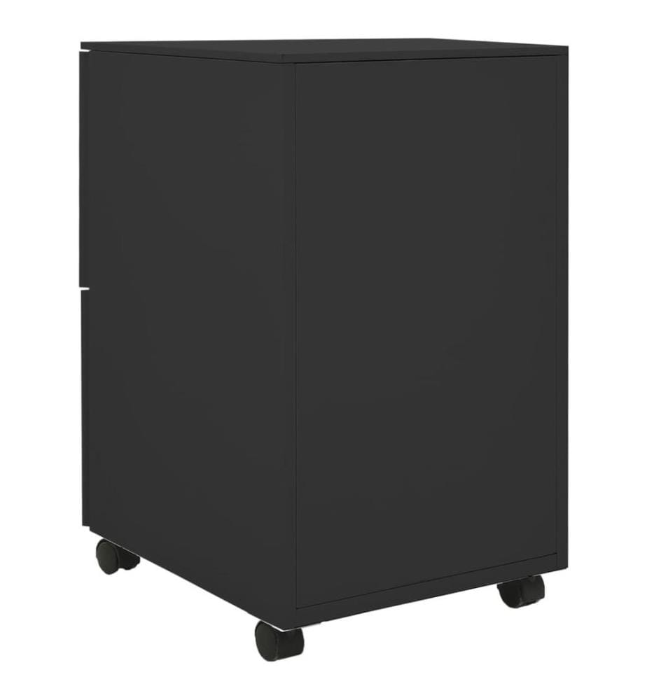 Aktenschrank mit Rollen Anthrazit 39x45x67 cm Stahl