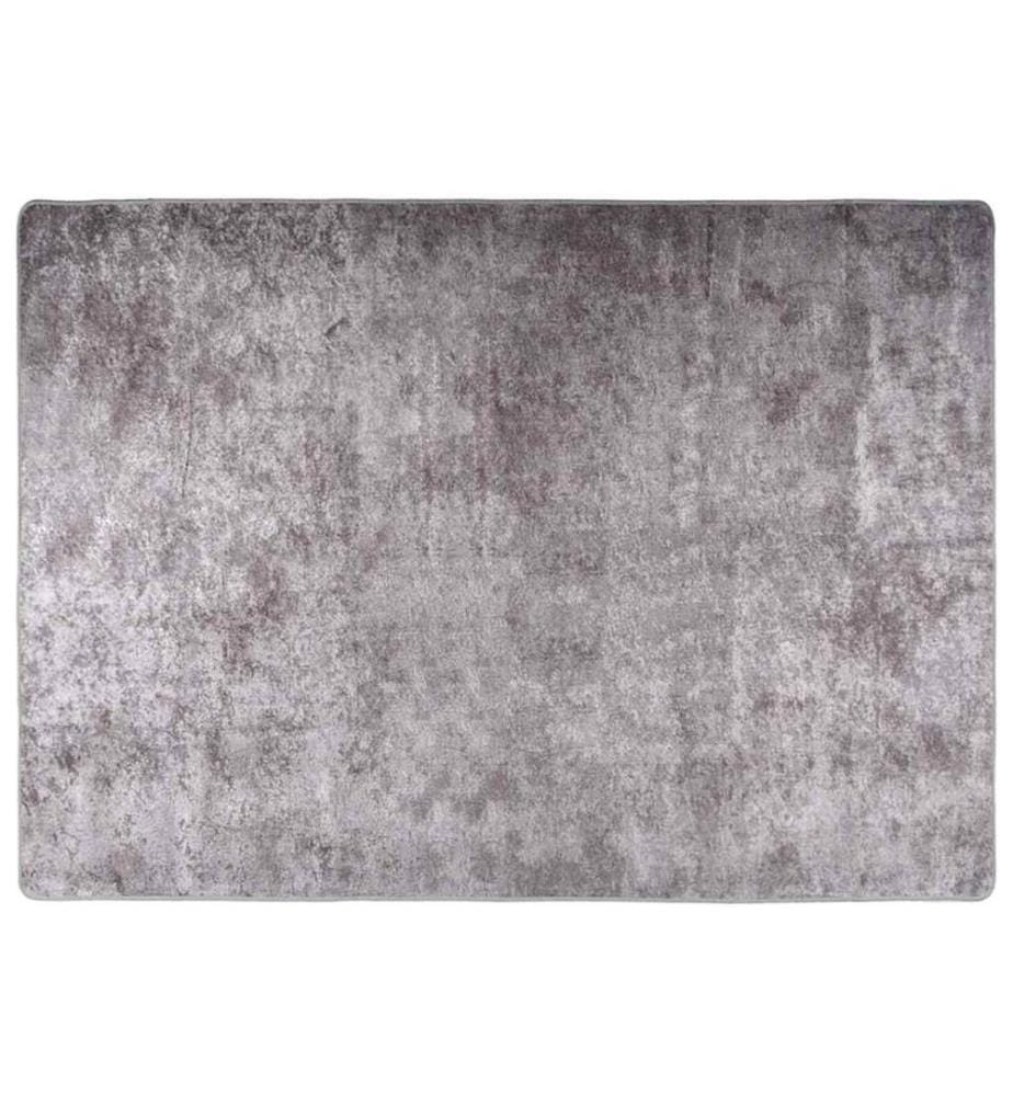 Teppich Waschbar Grau 120x180 cm Rutschfest