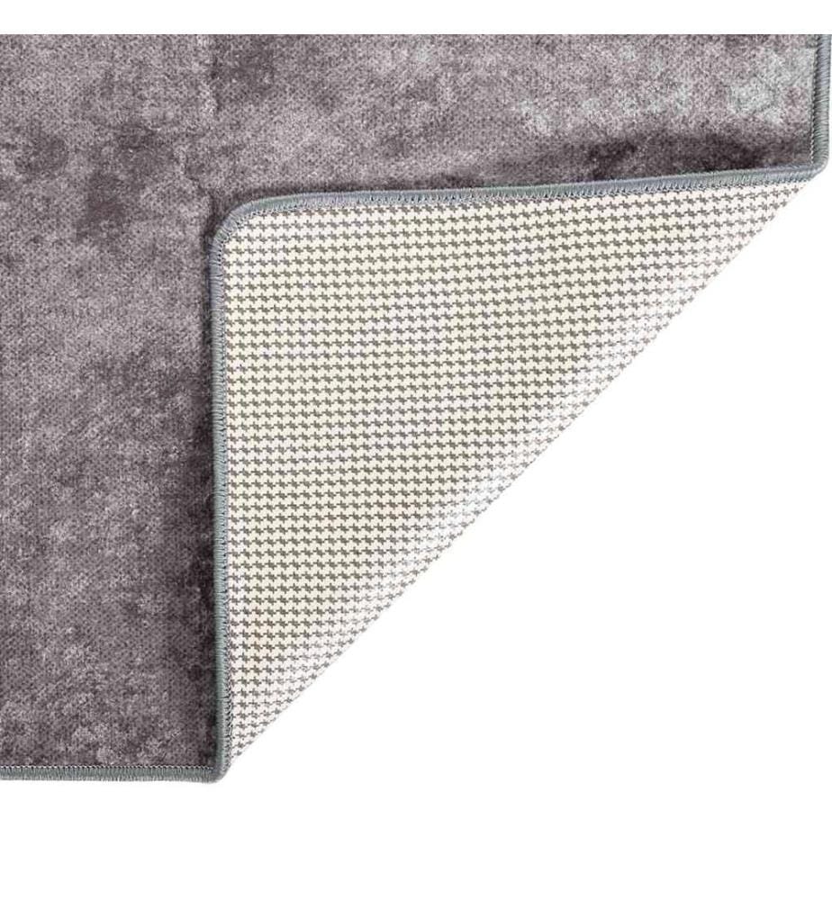 Teppich Waschbar Grau 120x180 cm Rutschfest