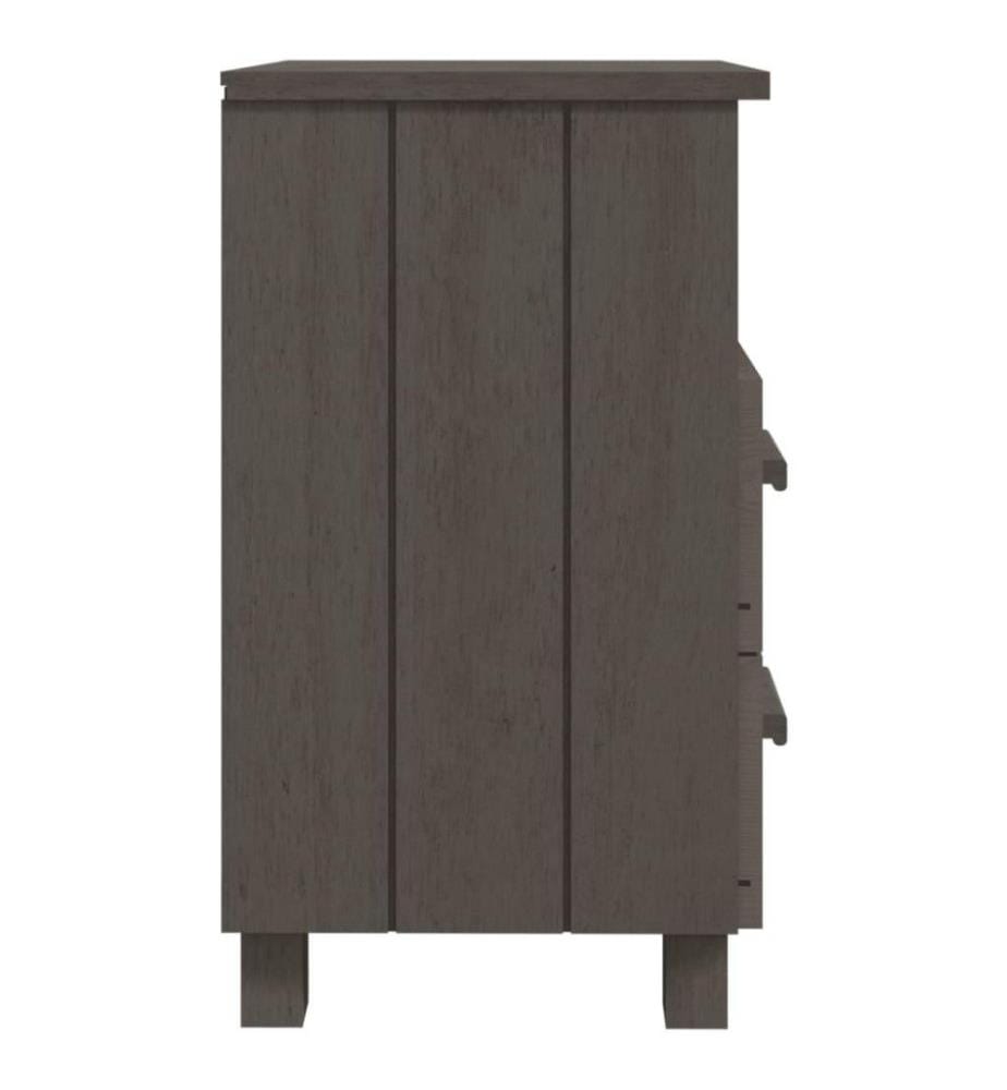 Tables de chevet HAMAR 2 pcs Gris clair 40x35x62 cm Bois massif