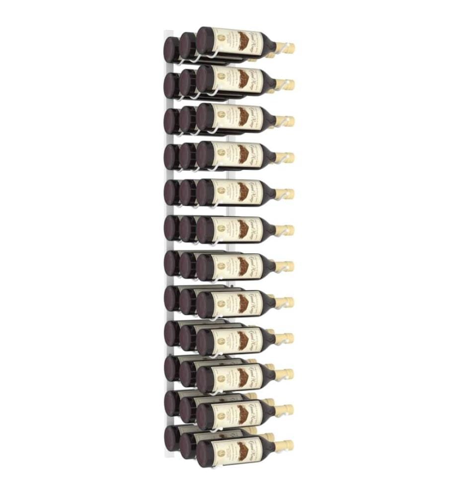 Wand-Weinregal für 36 Flaschen Weiss Eisen