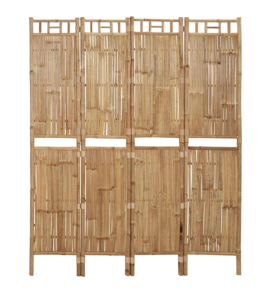 4-tlg. Raumteiler Bambus 160x180 cm