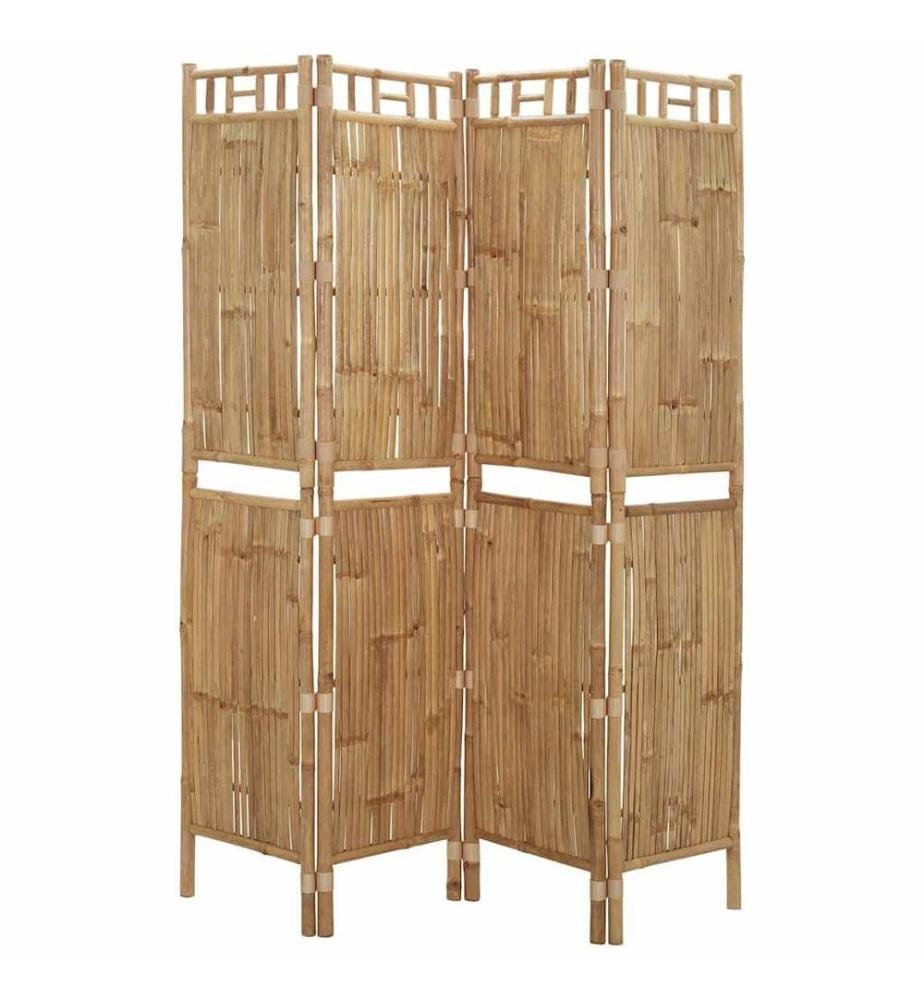 4-tlg. Raumteiler Bambus 160x180 cm