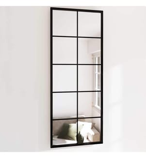 Wandspiegel Schwarz 100x40 cm Metall