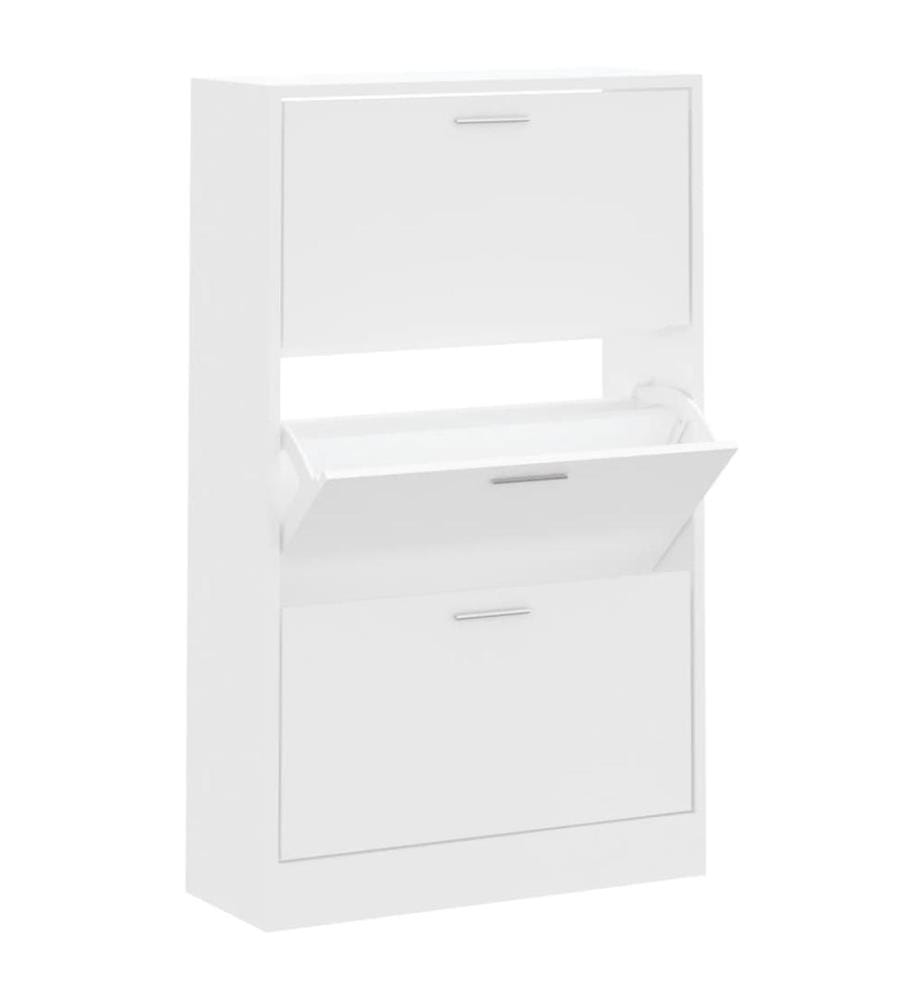 Schuhschrank Weiss 63x24x103 cm Holzwerkstoff