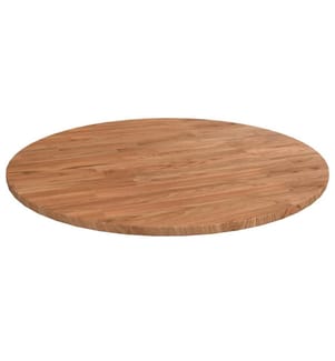Runde Tischplatte Hellbraun Ø60x1,5 cm Behandeltes Eichenholz