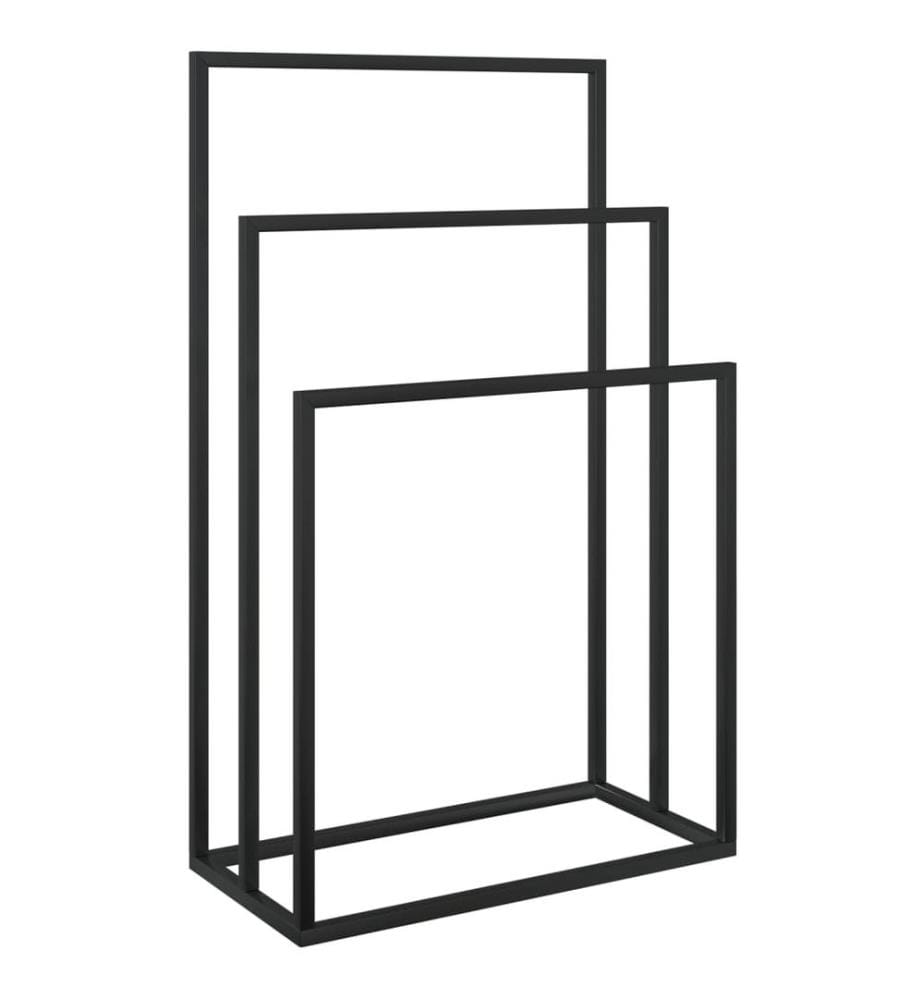 Handtuchständer Schwarz 48x24x79 cm Eisen