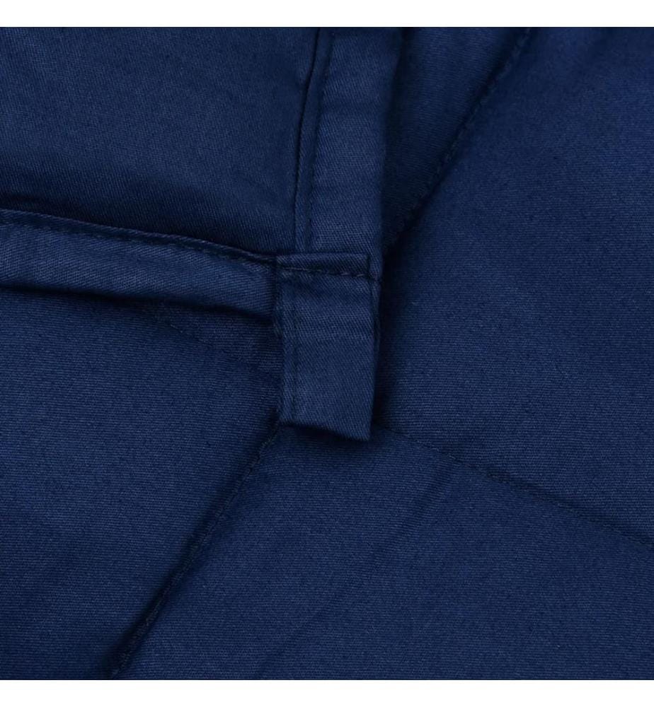 Couverture lestée Bleu 150x200 cm 7 kg Tissu