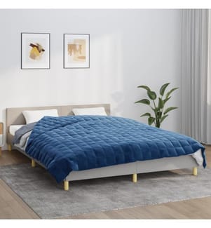 Couverture lestée Bleu 200x225 cm 9 kg Tissu