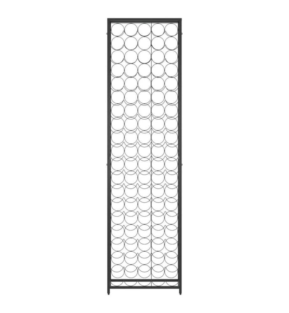 Weinregal für 95 Flaschen Schwarz 54x18x200 cm Schmiedeeisen
