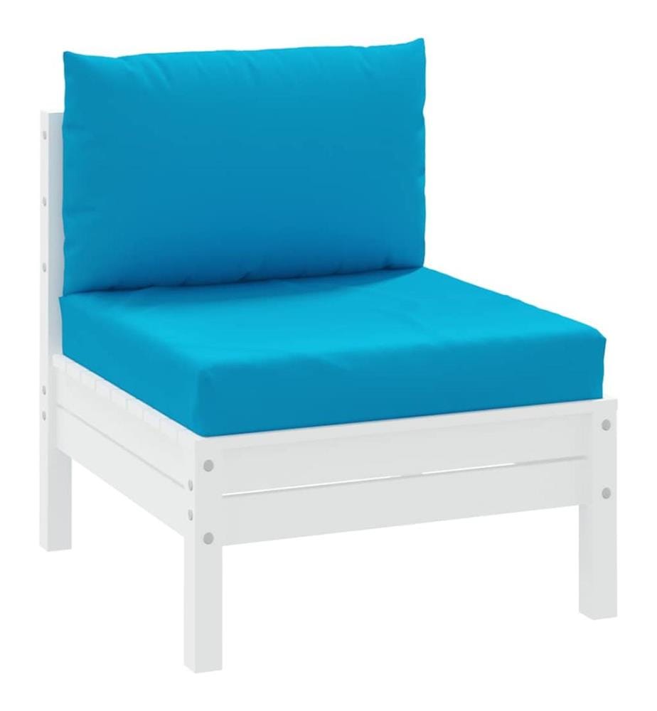 Palettenkissen 2-tlg. Hellblau Oxford-Gewebe