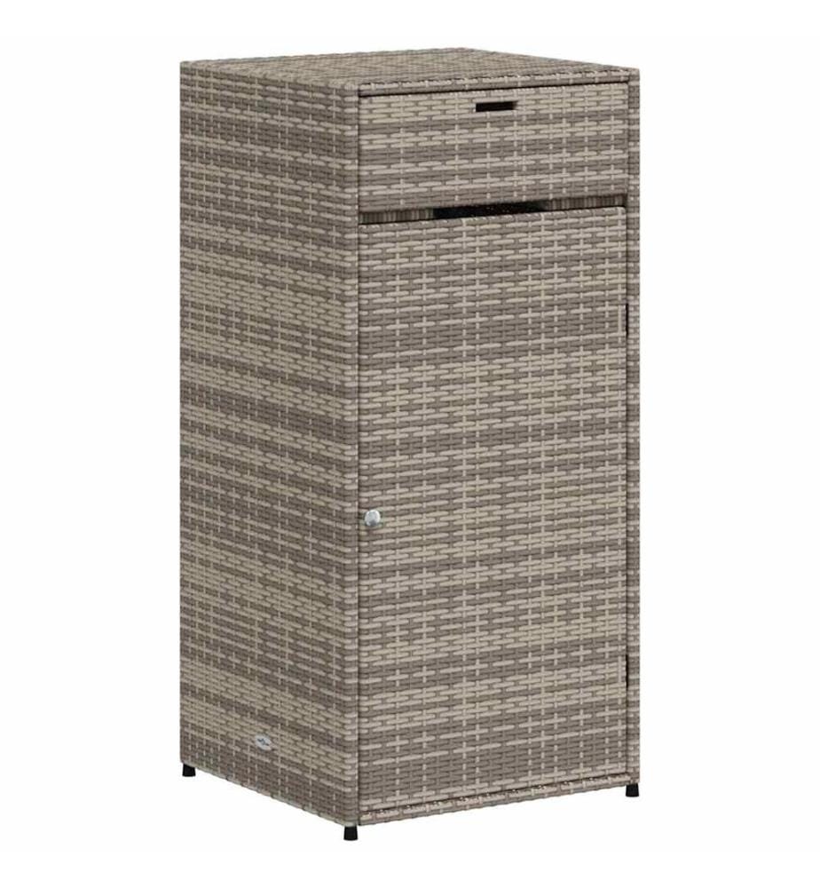 Gartenschrank Grau 55x55x111 cm Poly Rattan