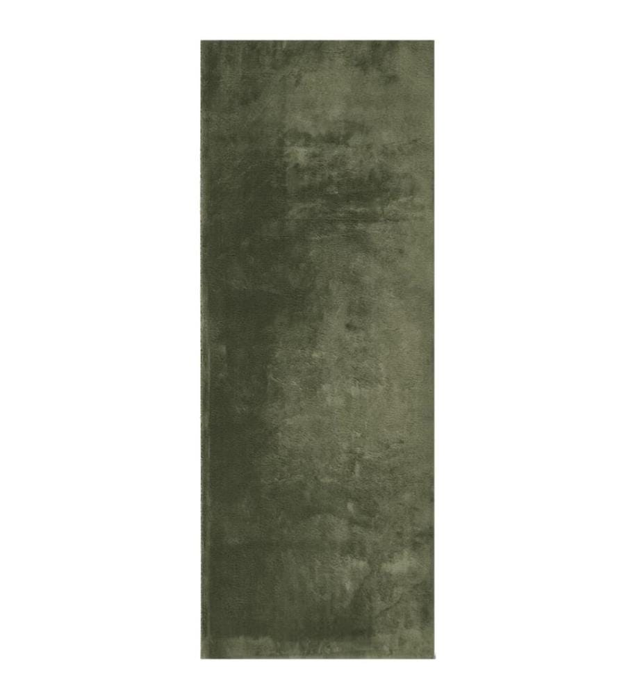Teppich HUARTE Kurzflor Weich und Waschbar Waldgrün 80x200 cm