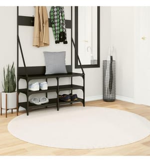 Teppich OVIEDO Kurzflor Beige Ø 160 cm
