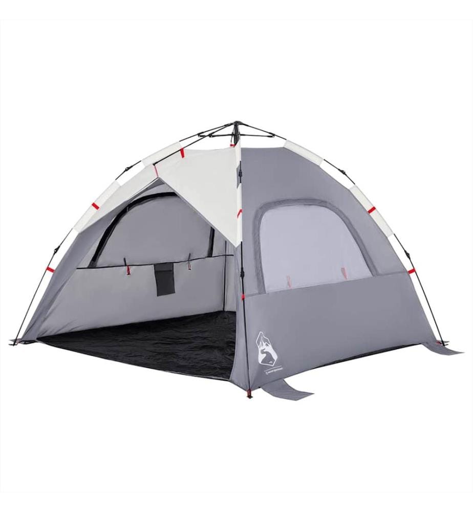 Strandzelt 3 Personen Grau Quick Release Wasserdicht