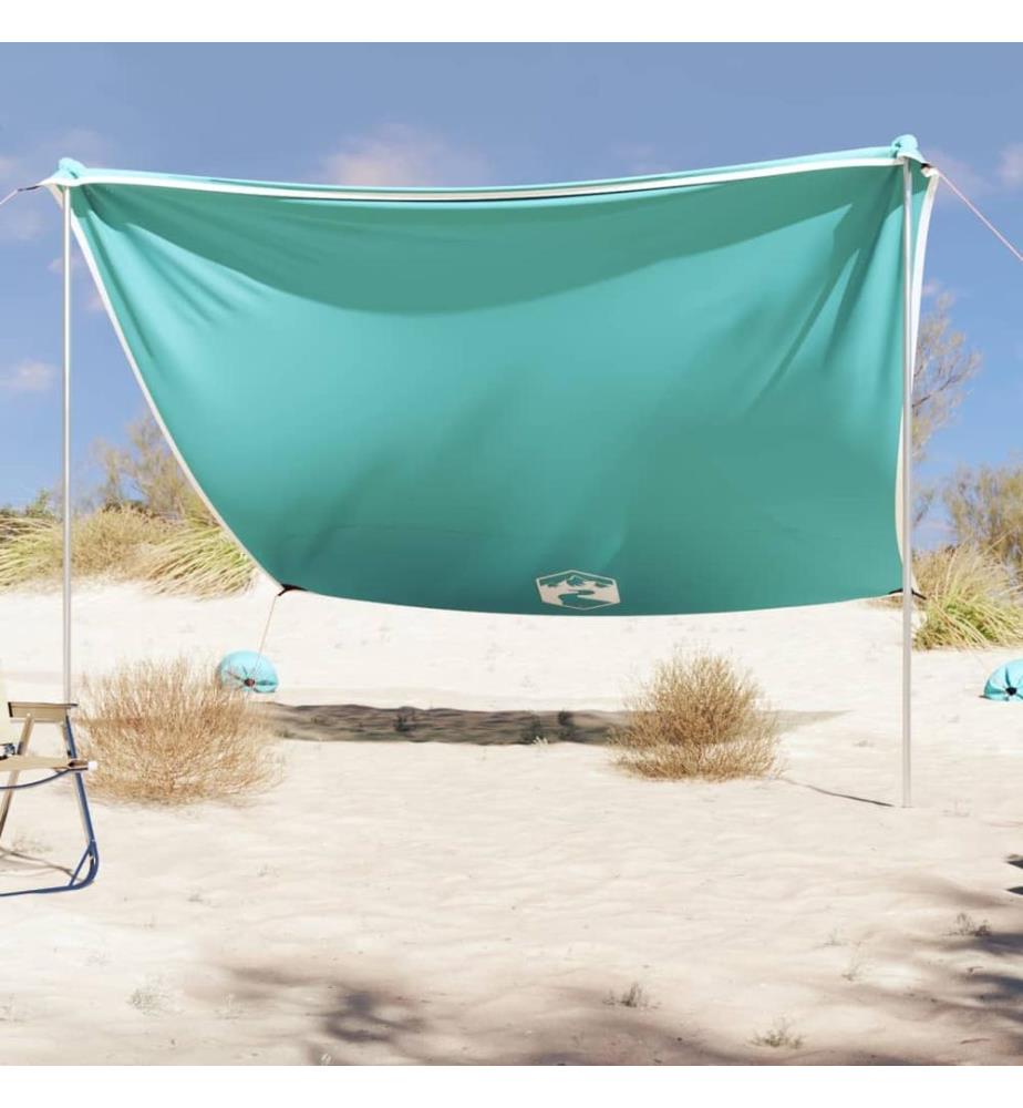 Strand-Schattenzelt mit Sandsäcken Grün 304x300 cm