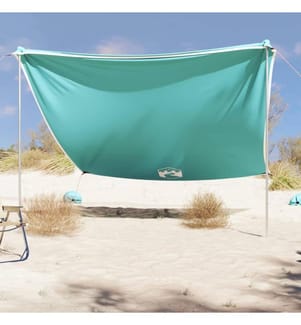 Strand-Schattenzelt mit Sandsäcken Grün 304x300 cm